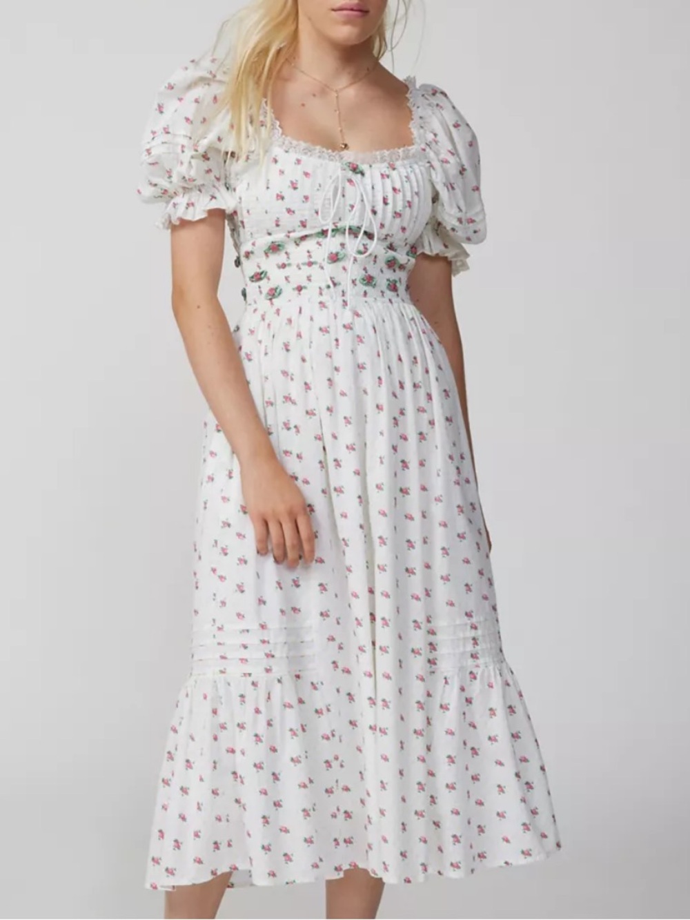 NWOT For Love & Lemons Guisti Floral Midi Dress size S SAMPLE Piece - Picture 5 of 15